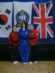Black belts and Choi Kwang-Do flags